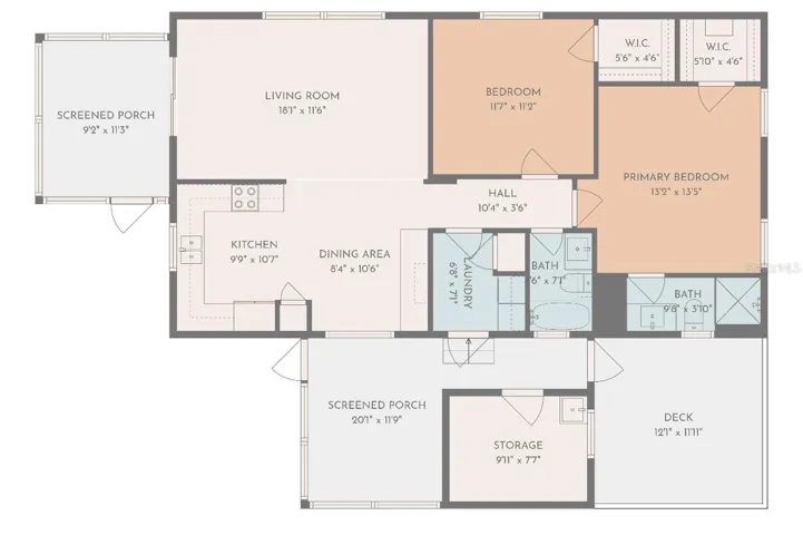 Floor plan 100 E. Oak Terrace Dr. #B2