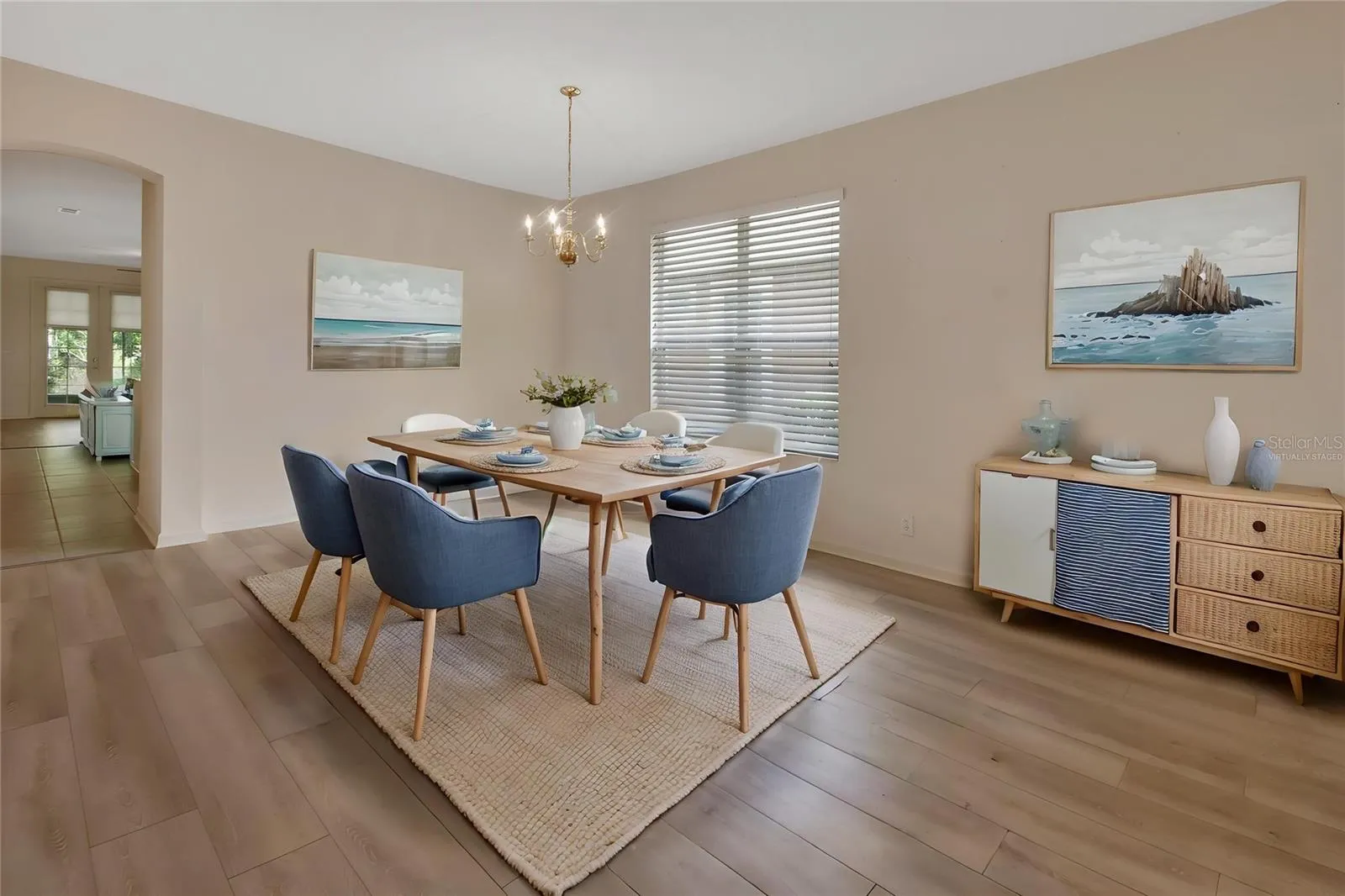 Virtually Staged dining room