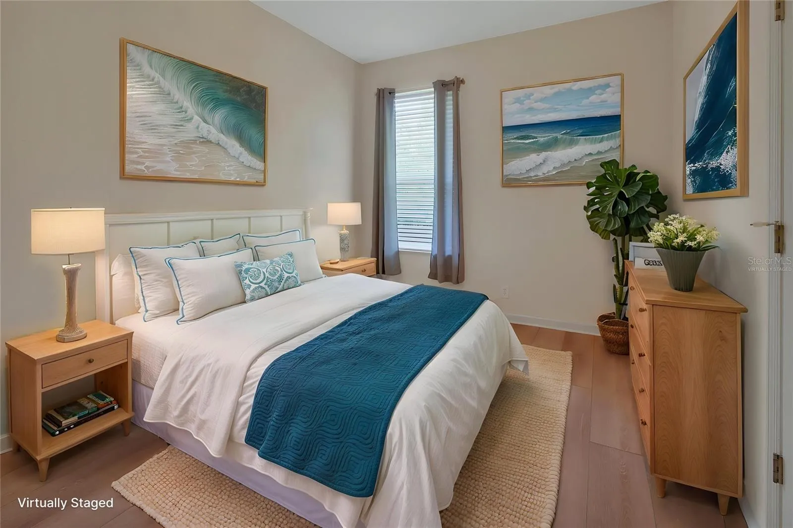 virtually staged 1st bedroom