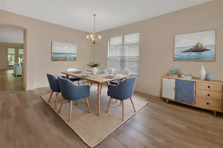 Virtually Staged dining room