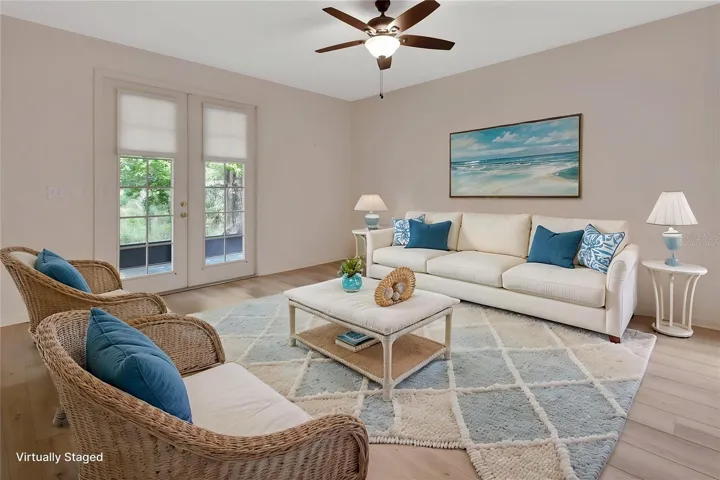 Virtually Staged family room