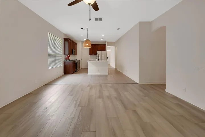 family room looking into kitchen