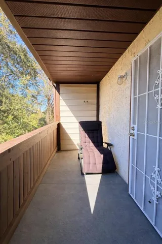 Upstairs balcony connected to primary