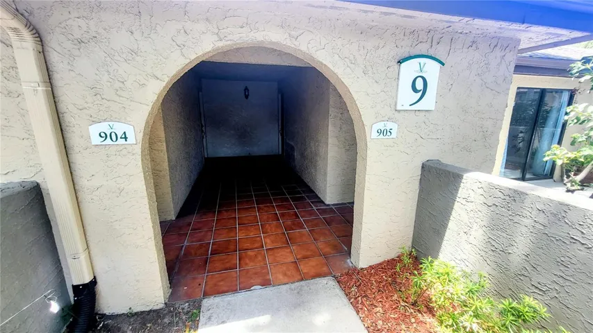 Covered front door