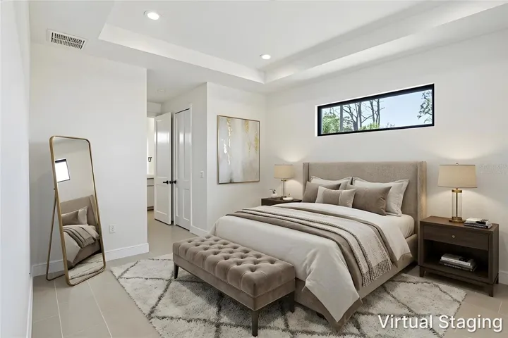Virtually Staged Primary Bedroom