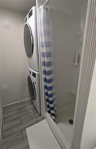 Inside Laundry with shower