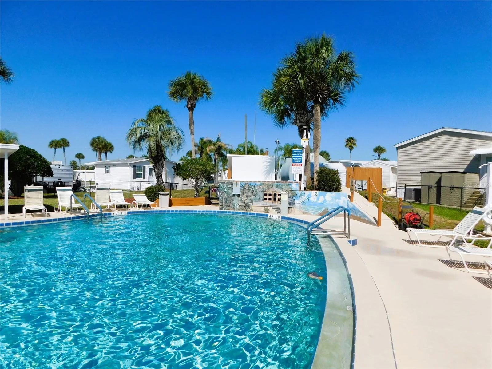 One of the community heated pools.