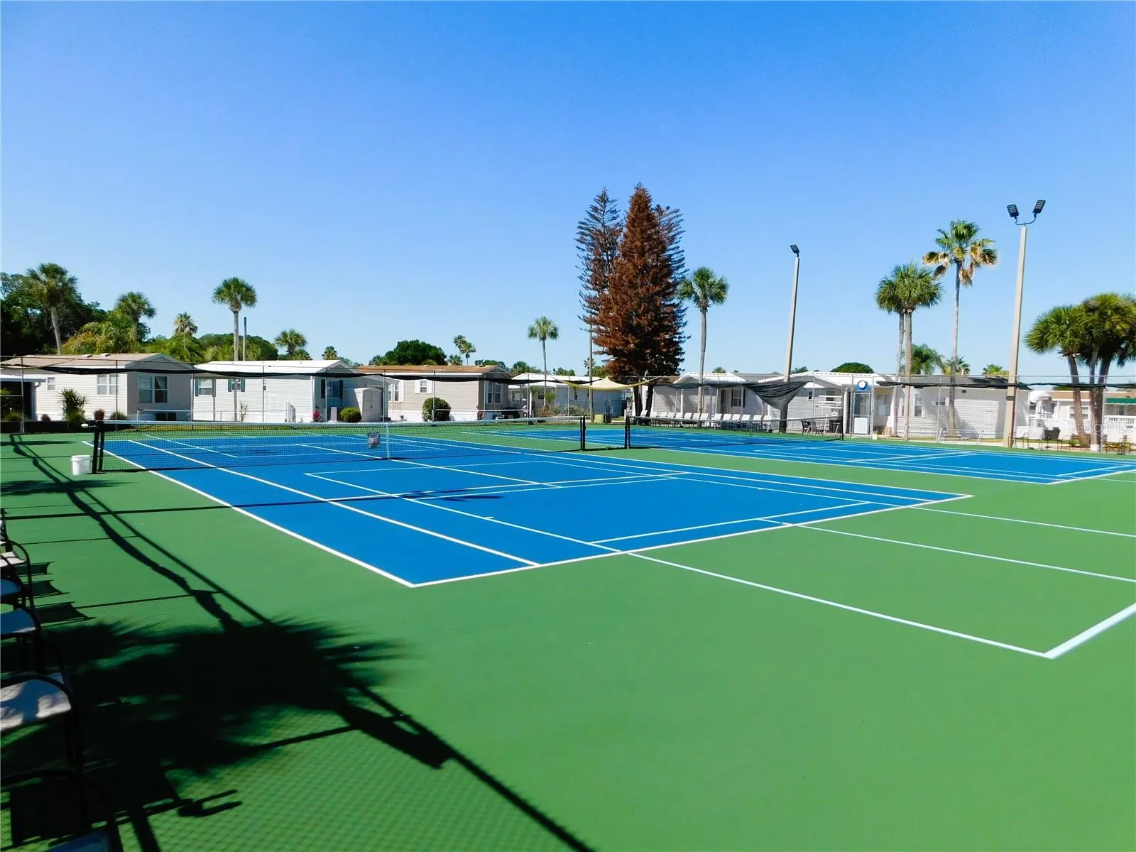 Community tennis and pickleball area.