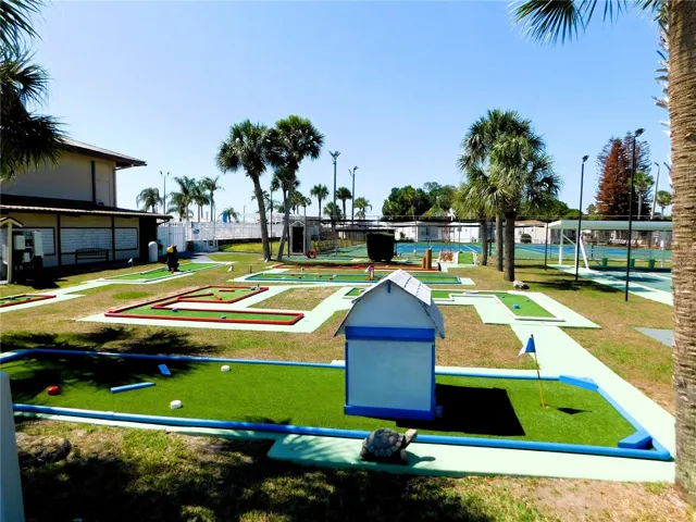 Miniature golf area in community.