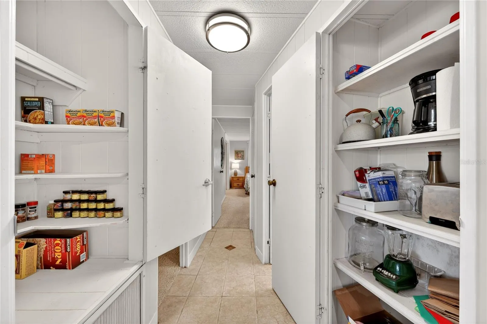 Two closet pantries