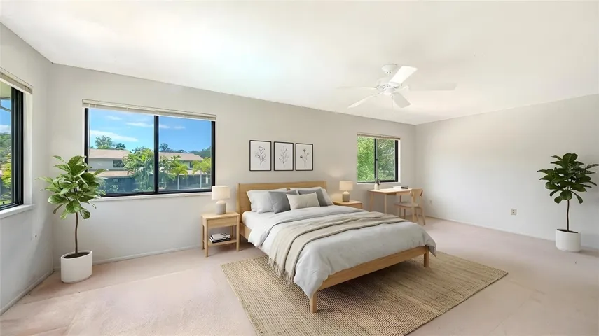 Virtually Staged - Large Bedroom on 2nd Floor