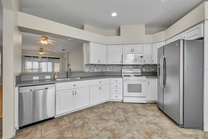 Kitchen with gas stove