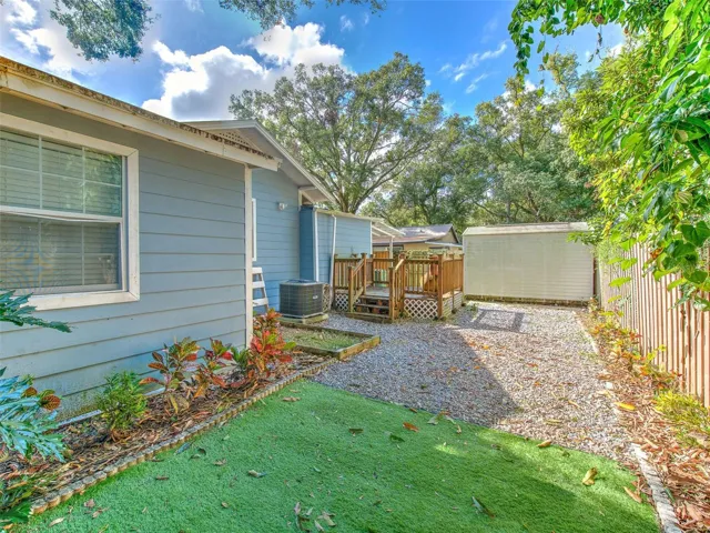 Fully fenced backyard