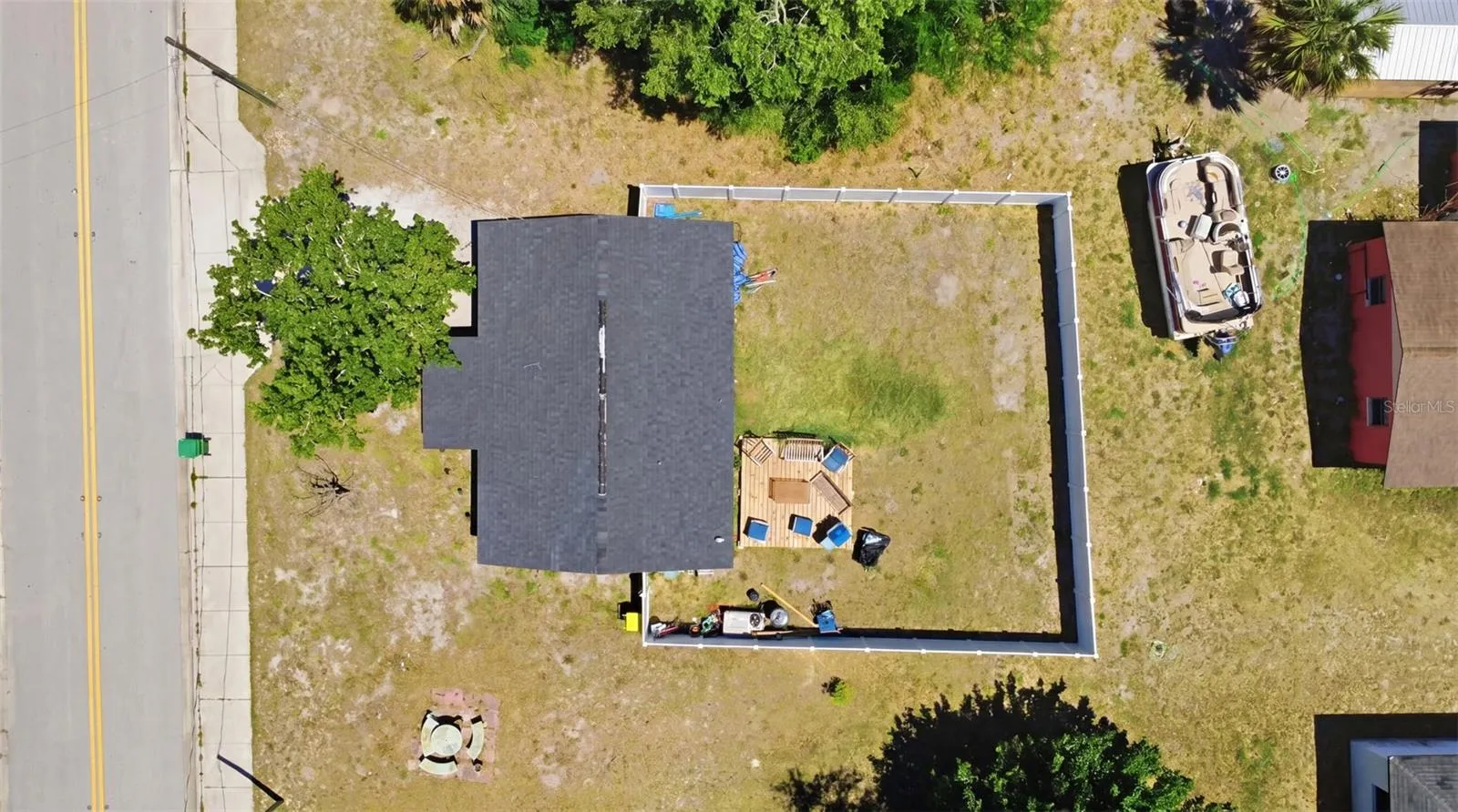 Aerial view of entire property.