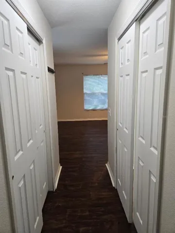 His and her closets.