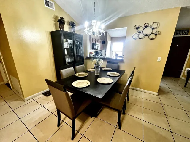 Dining area in the open great room