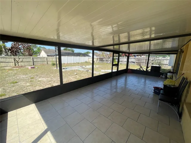 Extra large back porch!