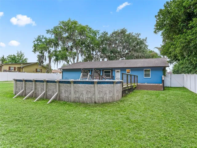 above ground pool with deck