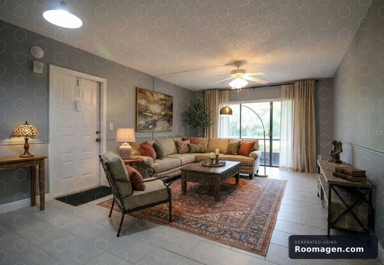 Virtual Staged Living room Area