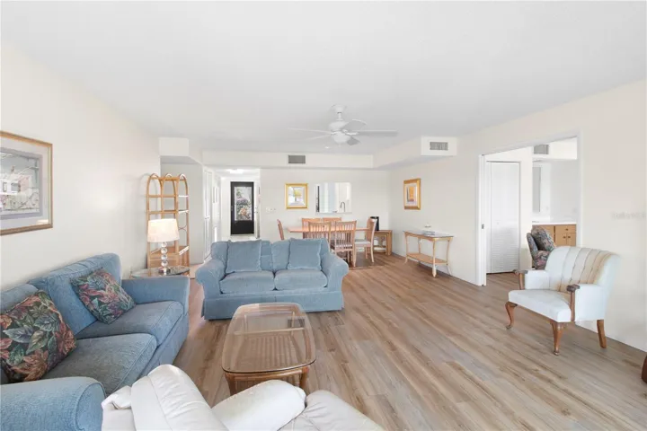 Living room facing Dining room.
