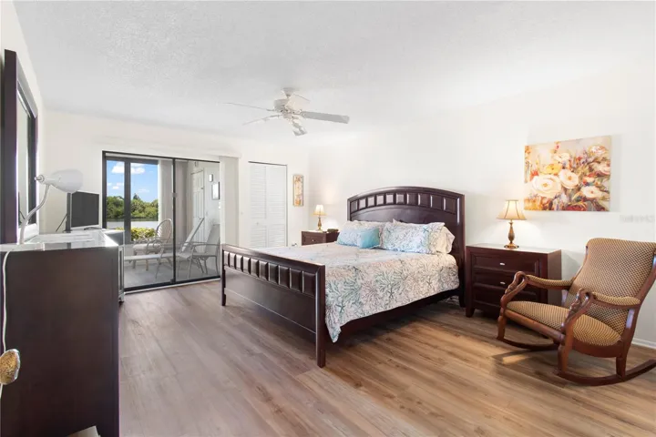 Large Master bedroom with lots of closet space.