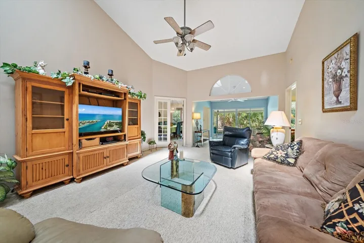 French door leads to dining area
