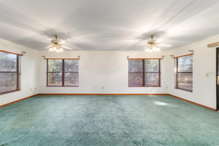 Sunroom overlooking backyard