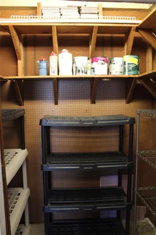 This is the storage closet inside the bonus room. Has a hook up for an electric dryer.