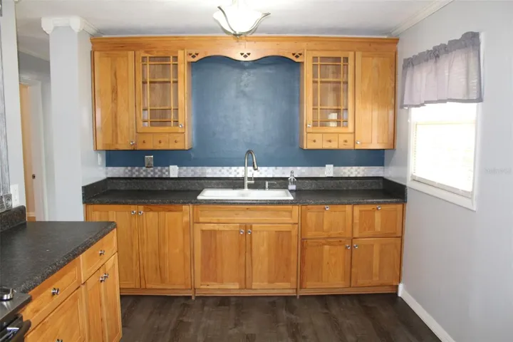 Beautiful spacious kitchen with plenty of storage and counter space.