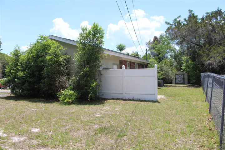 This is the side yard of the home looking North.