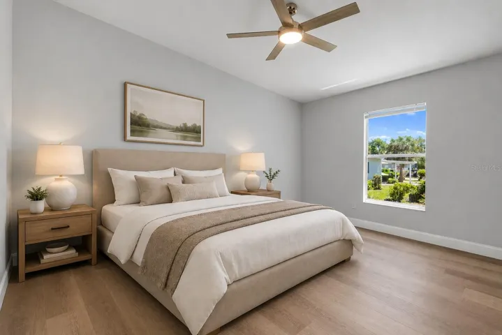 Virtual Staged Primary Bedroom