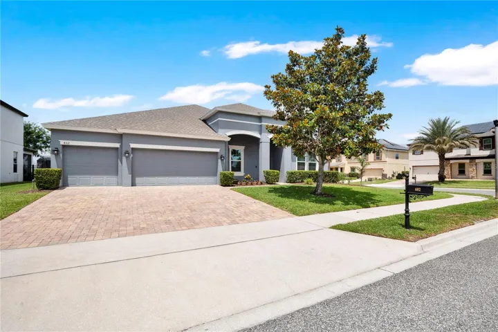 Front of the House/3 car Garage