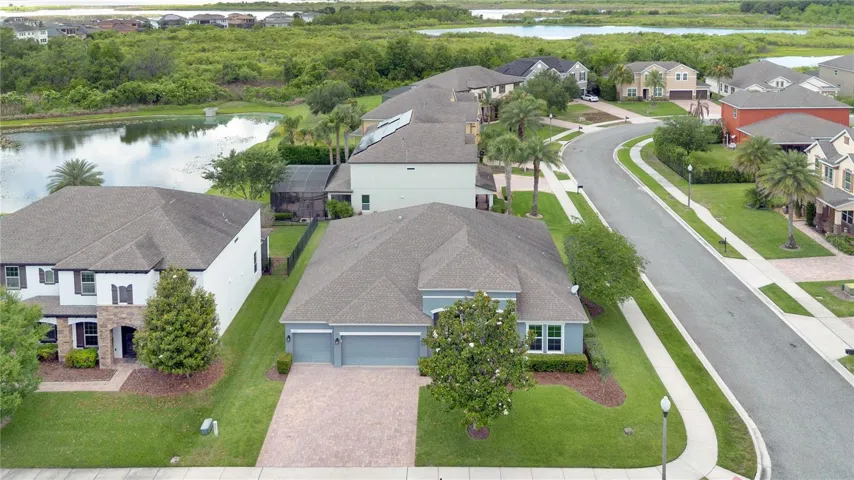 Aerial of Home and Corner Lot