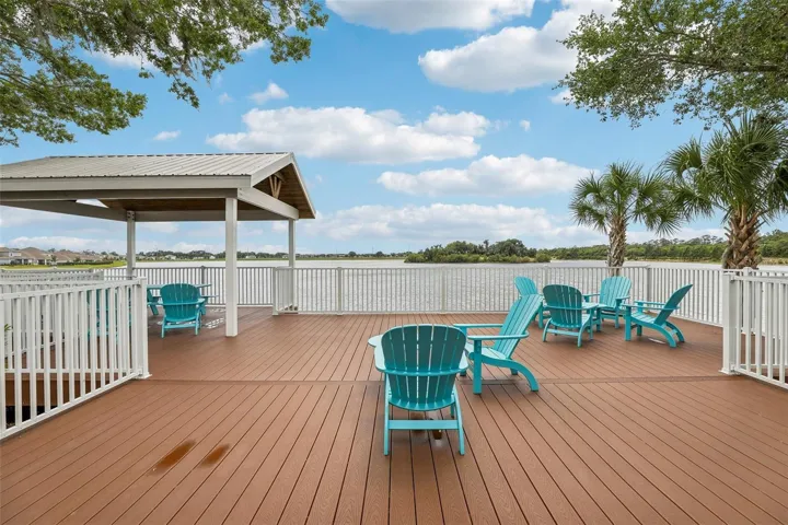 Patio area overlooking the lake