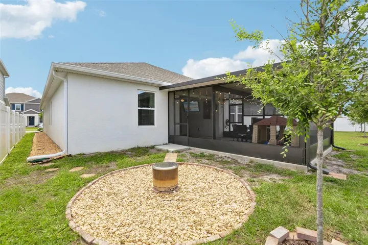 There's a spot in the backyard to add your own firepit.