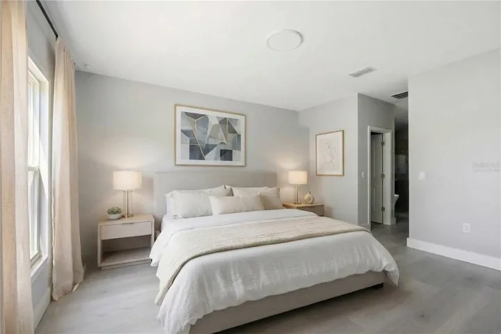 primary bedroom - virtually staged