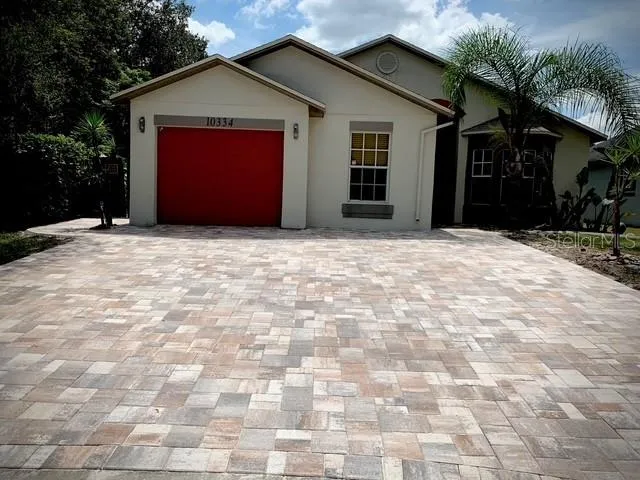 Extended Brick paver driveway