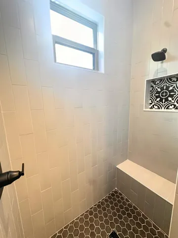 Guest bathroom shower.
