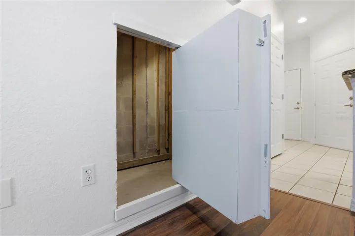 Extra storage space under the stairs!