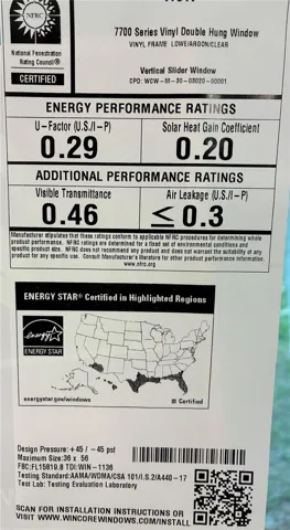 Energy Star Window Certifications