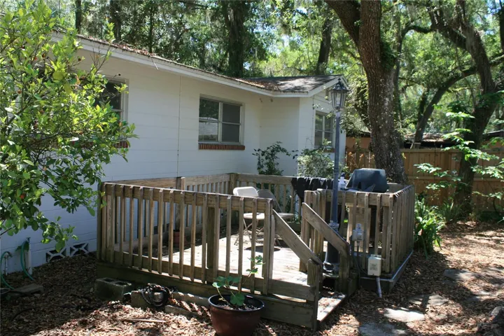 BACK OF THE HOUSE, WOOD DECK