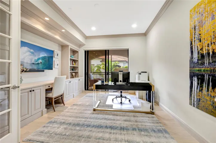 Den showing optional wall unit & closet.