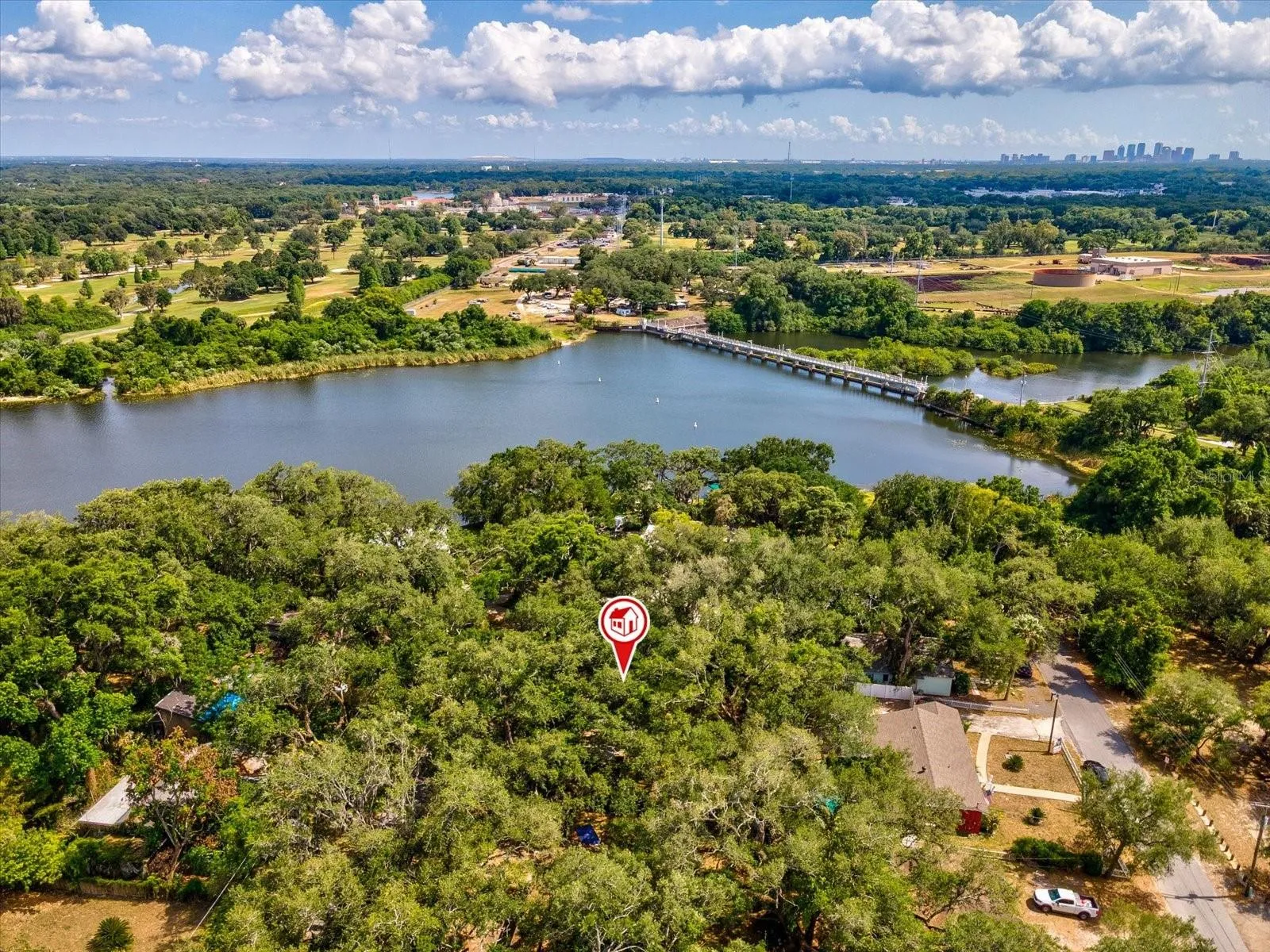 One block away from the property-Hillsborough river and Rowlett Park