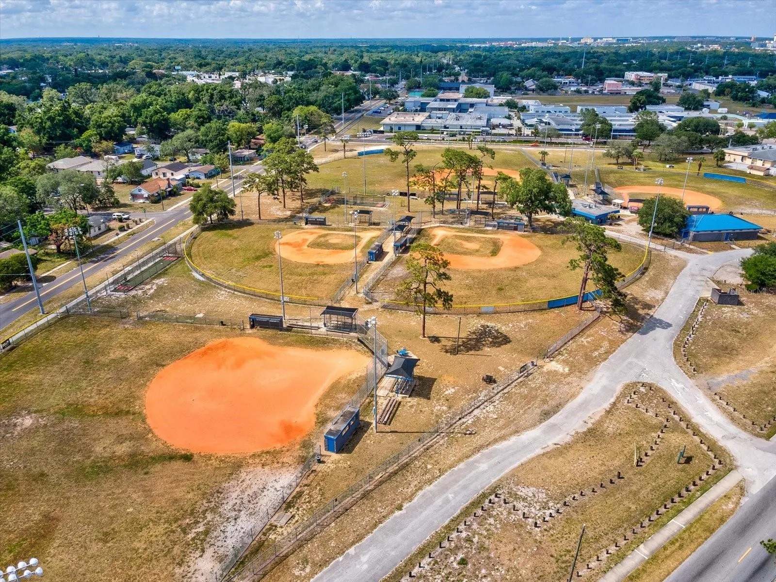 One block away from the property