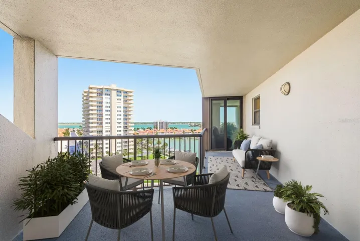 Balcony off Living Room and Family Room