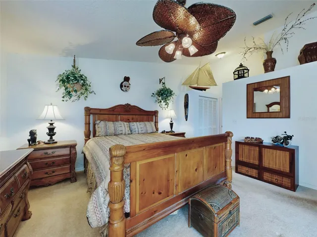 Master bedroom with vaulted ceilings