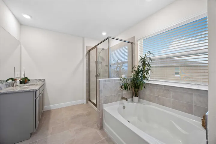 Separate Sinks, Garden Tub, and Shower