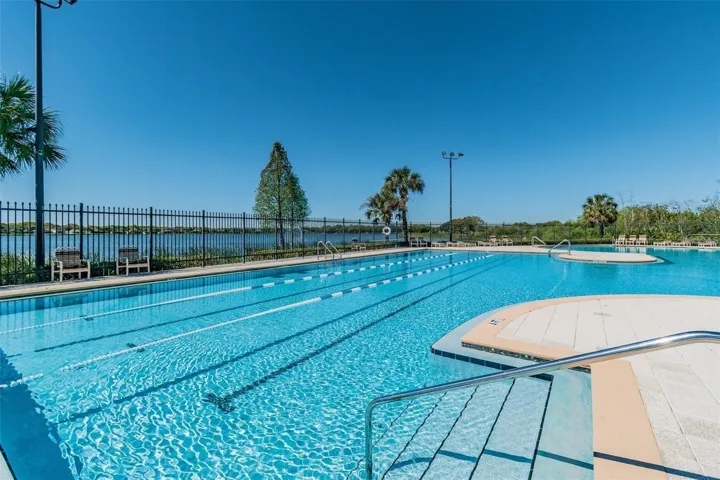 Large pool for swimming laps