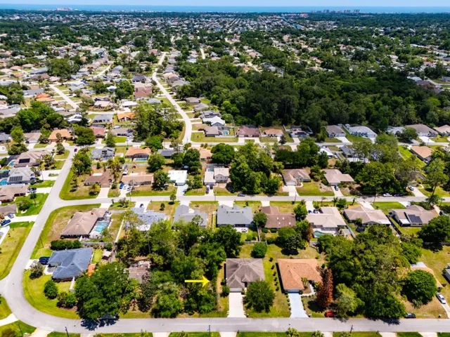 Aerial view of home