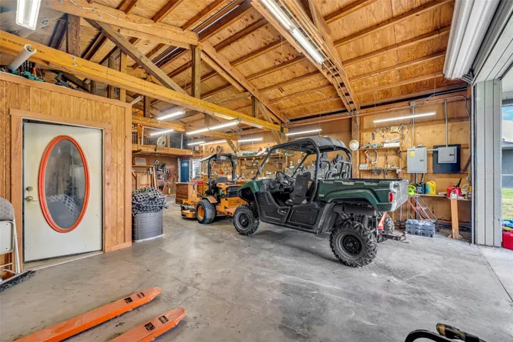 Loft barn- storage area & entrance to air-conditioned tack room